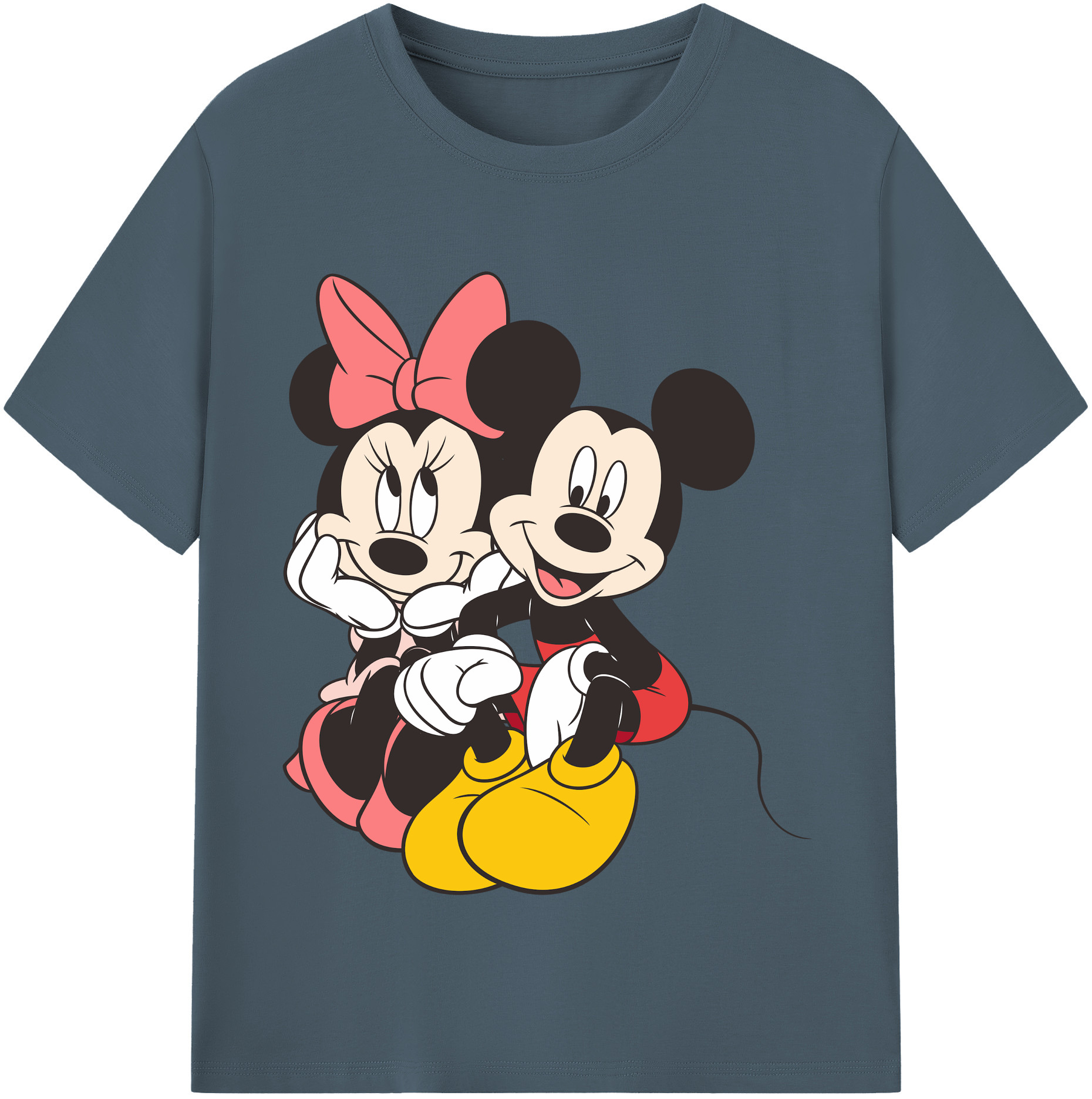 （画像用） ミッキーマウス Mickey Mouse 綿100％半袖Tシャツ（フロントプリント）